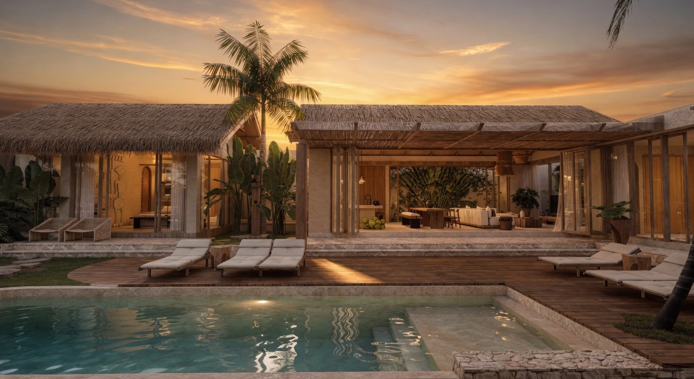 2 Bedroom Premium Villa with infinity pool for sale, Kuta South Lombok