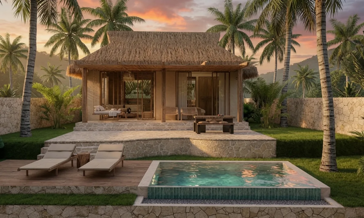 Konekt 1 Bedroom Villa with private plunge pool at sunset, Kuta Lombok